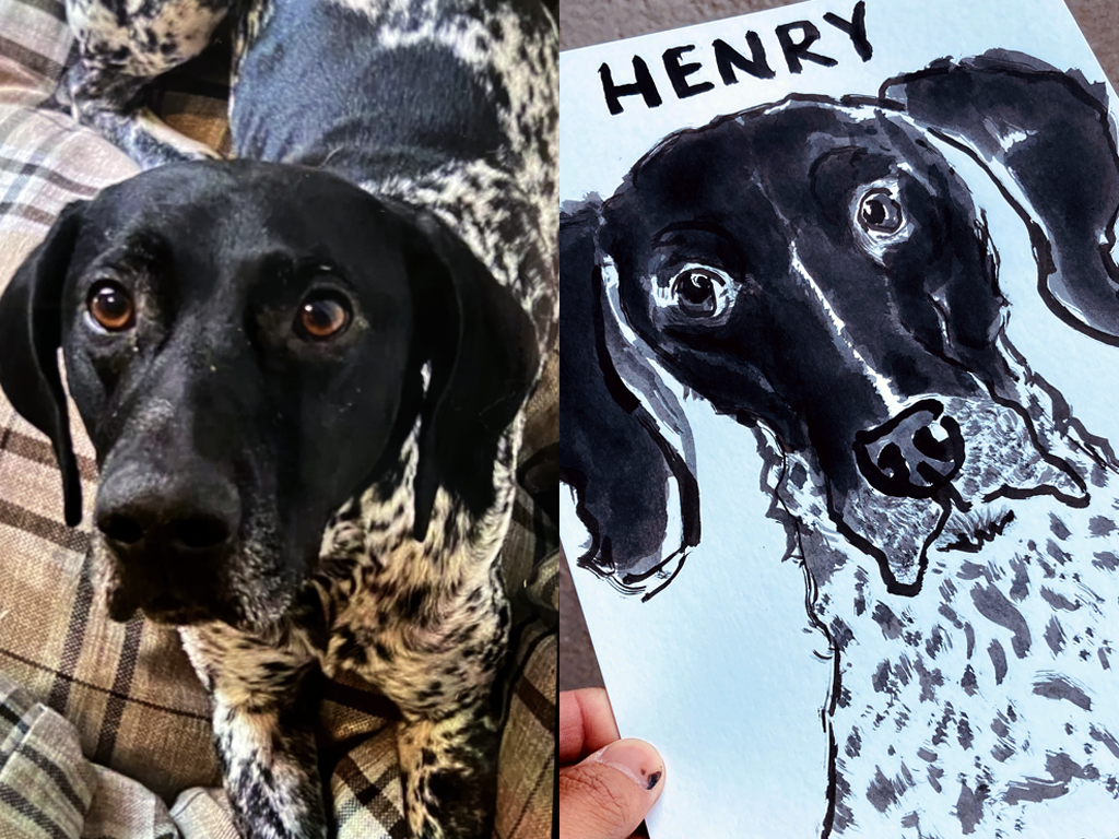 Inky Pooch Pawtrait