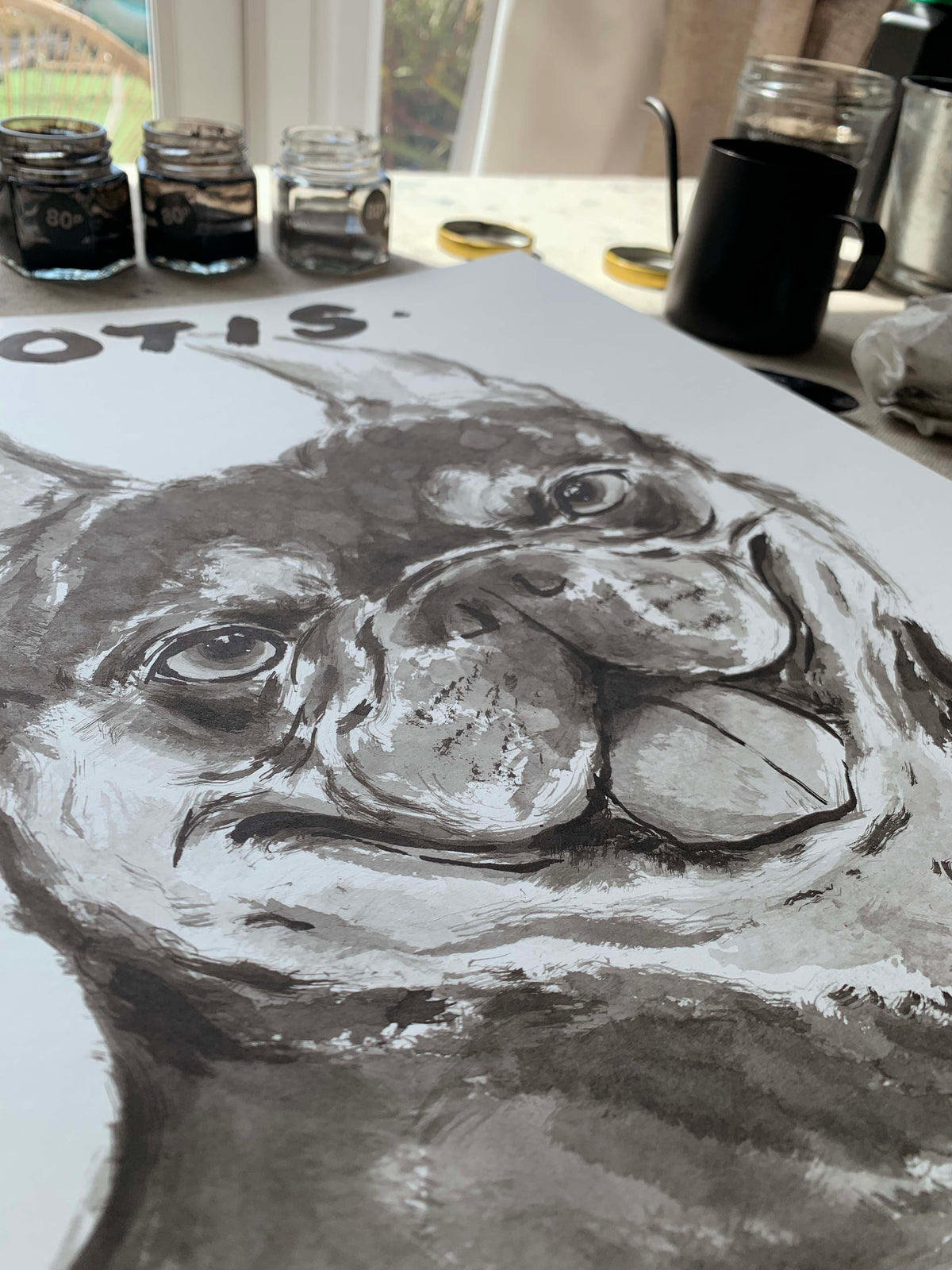 Inky Pooch Pawtrait - Glan Llyn Special